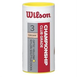 WILSON CHAMPIONSHIP 3PC YE 77 Воланы для бадминтона